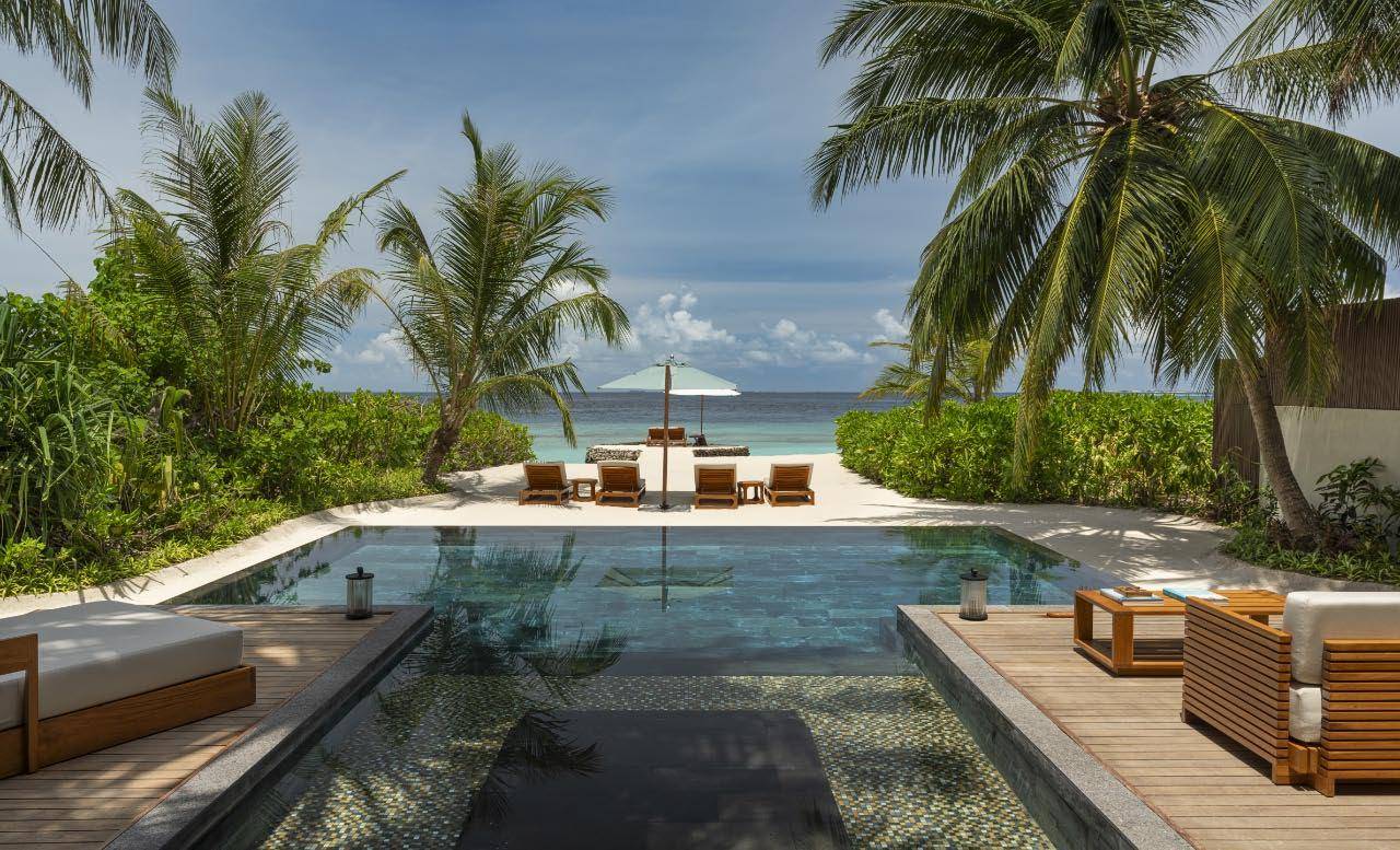Two Bedroom Beach Pavilion with Pool, Pool, Huvafen Fushi Maldives